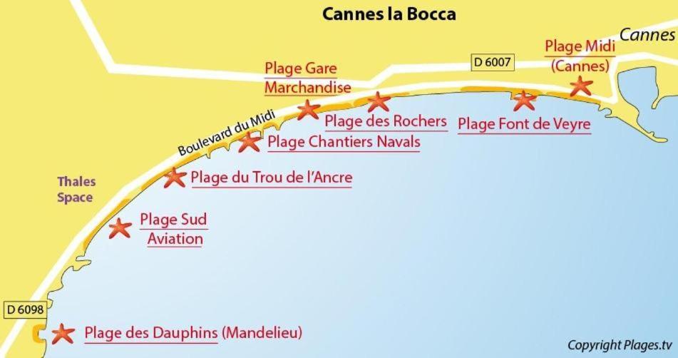 #Cannes Boccacabana Beach, Seafront, In Resid Pierre&Vacances 3 Stars Екстериор снимка